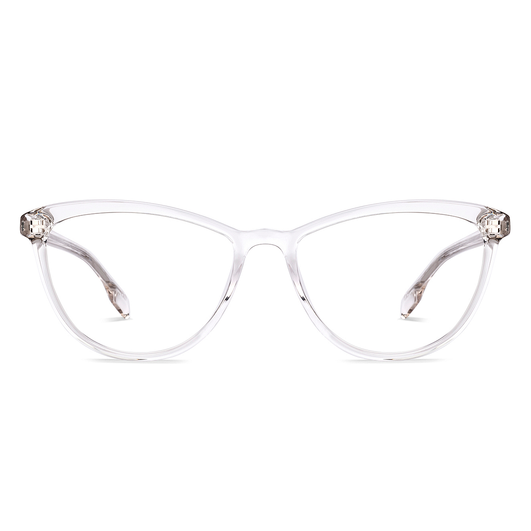John Jacobs Crystal Transparent Full Rim Cat Eye right side