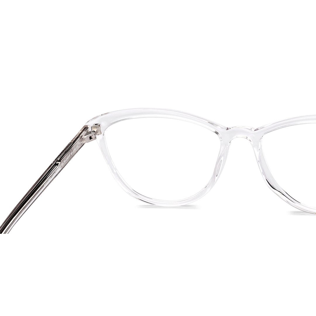 John Jacobs Crystal Transparent Full Rim Cat Eye right side
