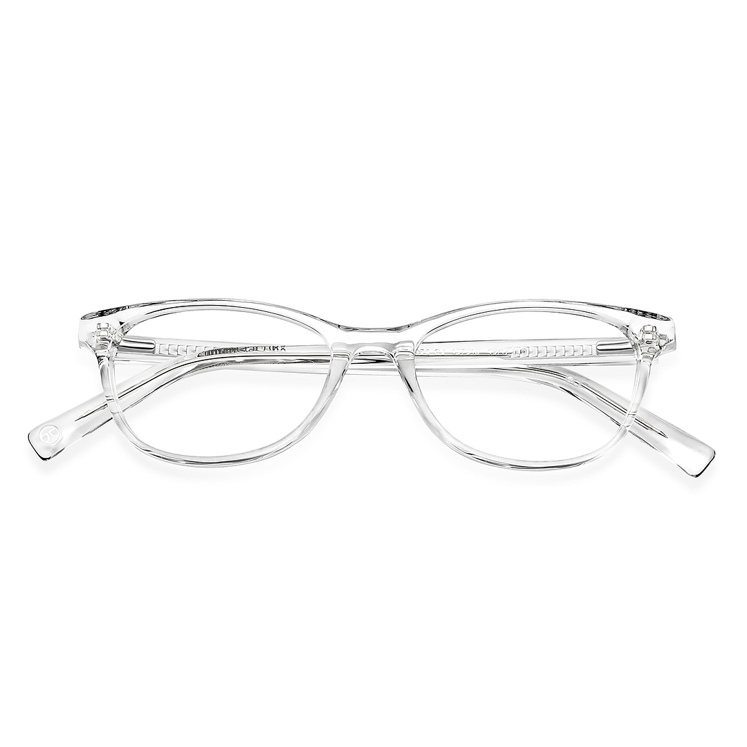 John Jacobs Crystal Transparent Full Rim Rectangle left side