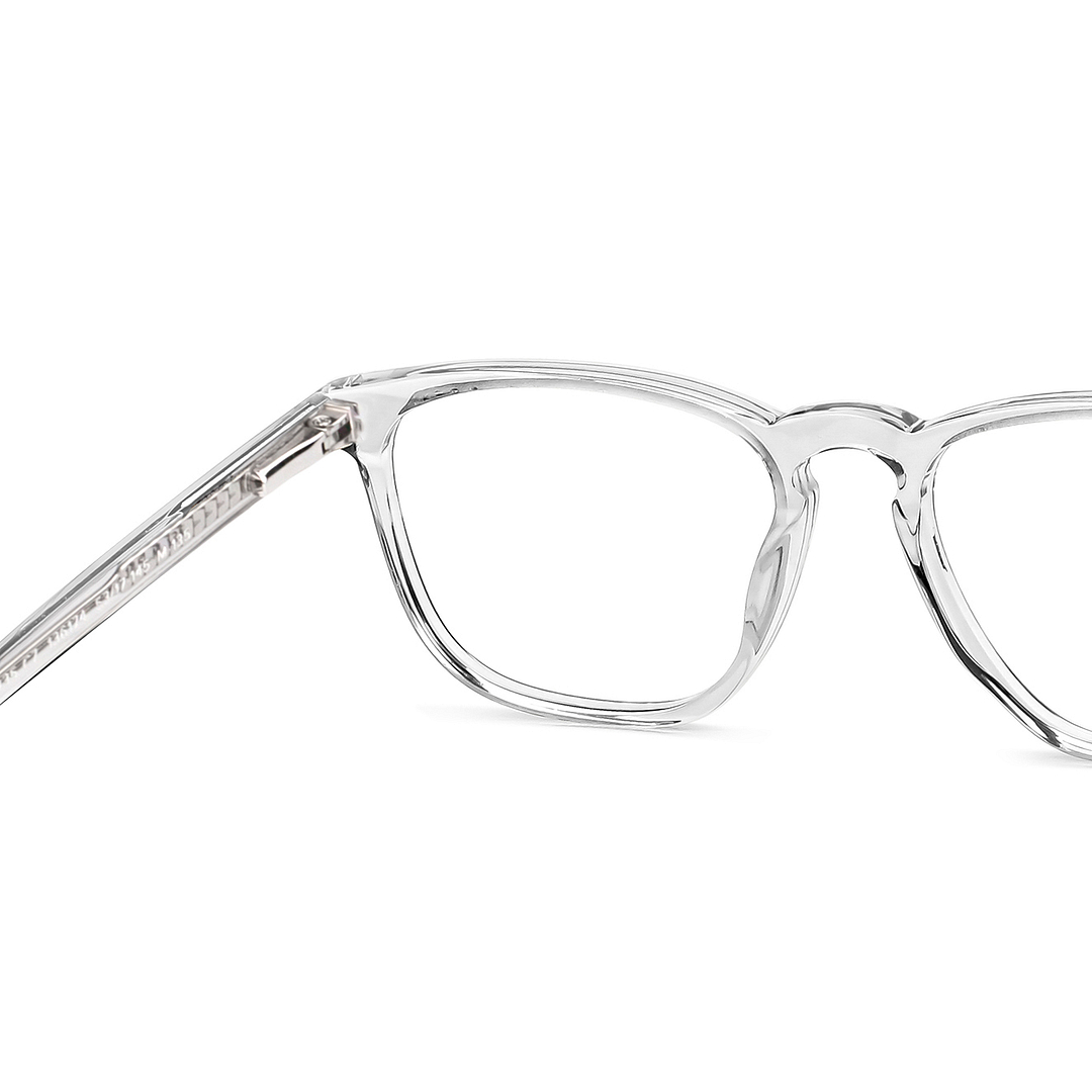 John Jacobs Crystal Transparent Full Rim Square right side