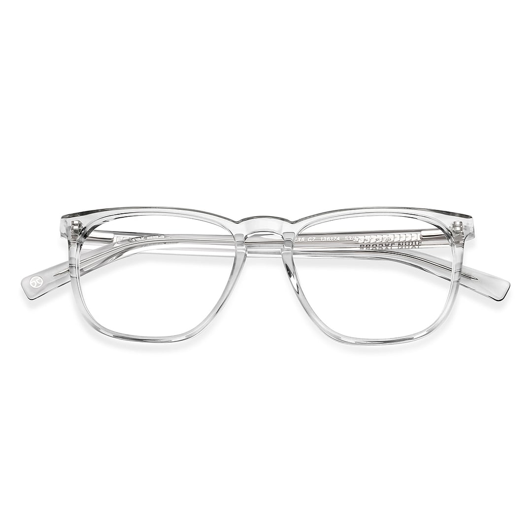 John Jacobs Crystal Transparent Full Rim Square left side