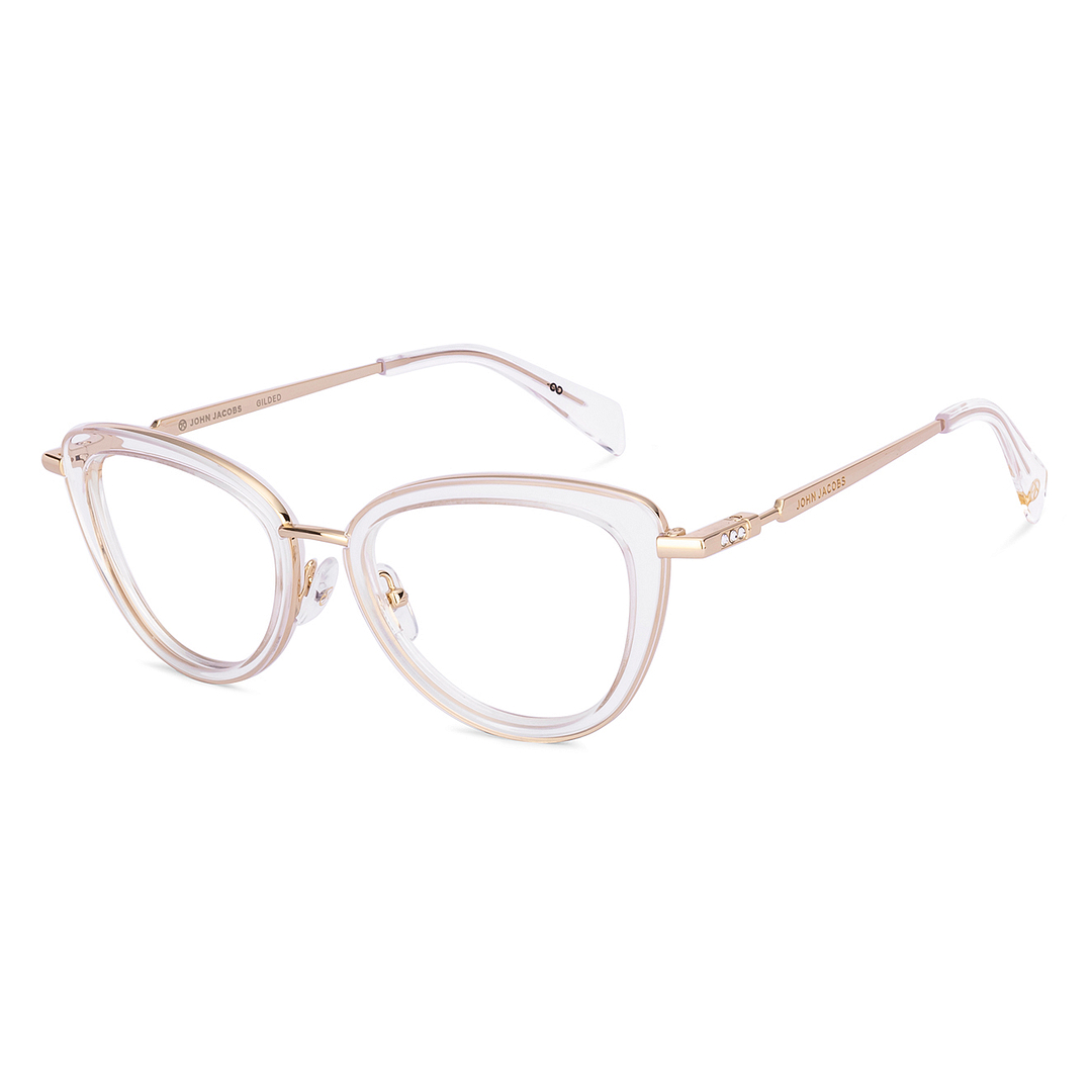John Jacobs Gold Full Rim Cat Eye right side