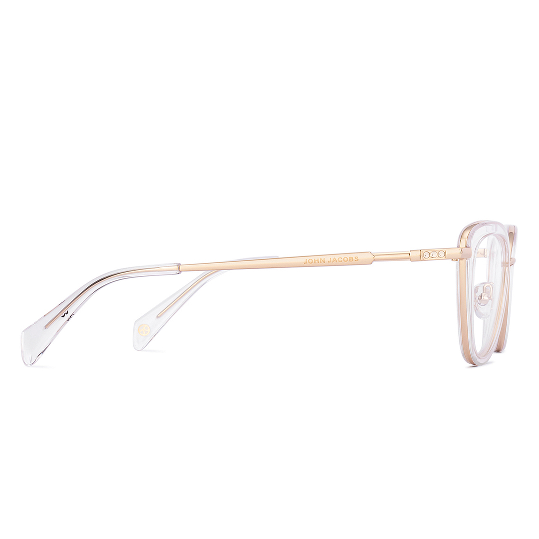 John Jacobs Gold Full Rim Cat Eye left side