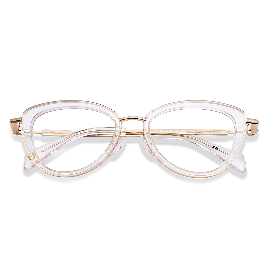 John Jacobs Gold Full Rim Cat Eye left side
