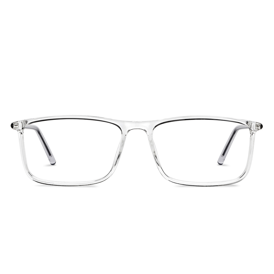 John Jacobs Online Crystal Transparent Full Rim Rectangle left side