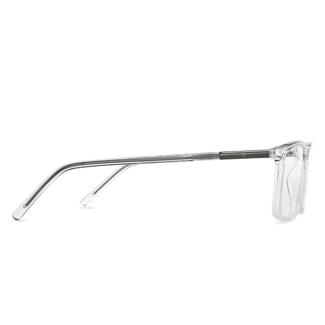 John Jacobs Online Crystal Transparent Full Rim Rectangle left side