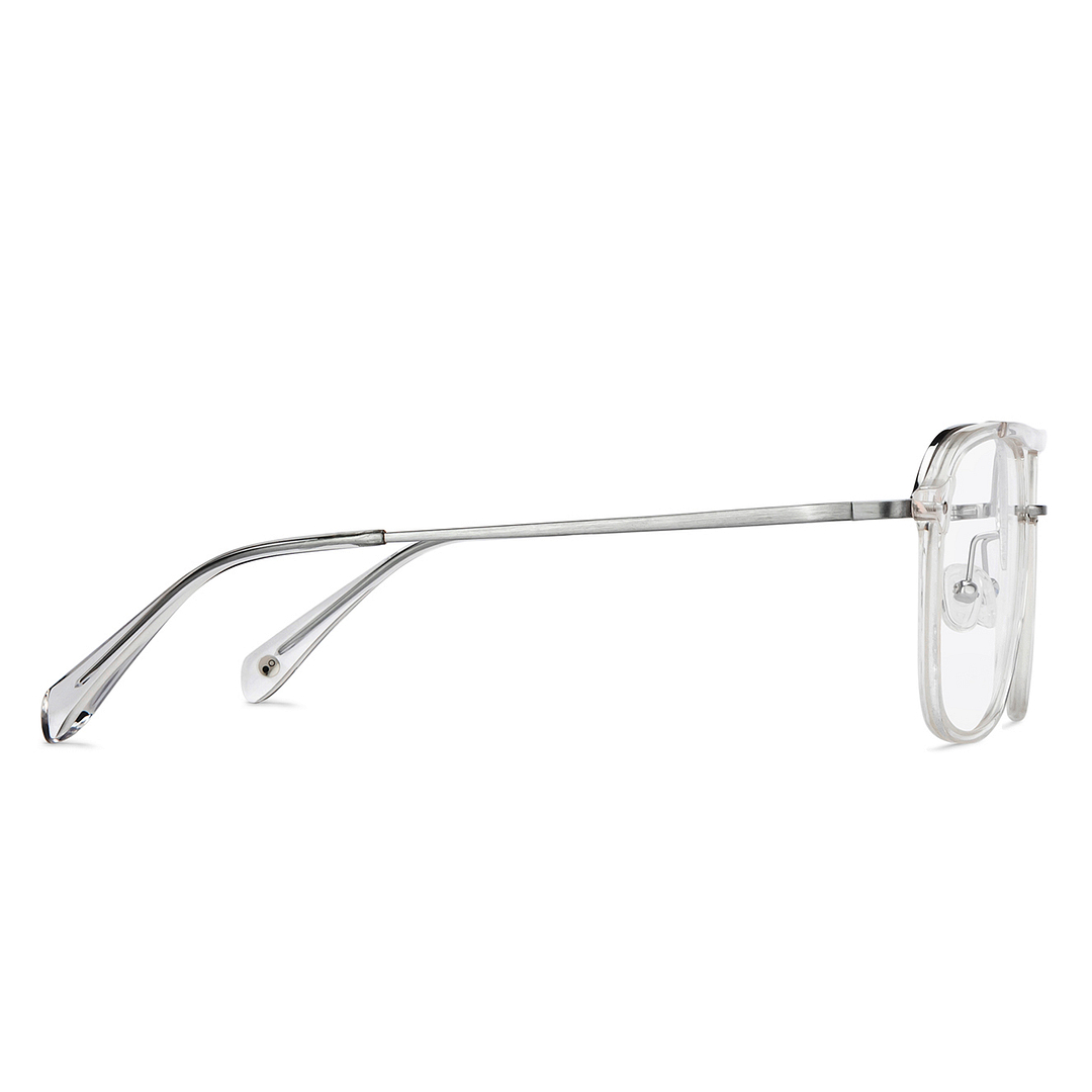 John Jacobs Online Crystal Transparent Full Rim Square left side