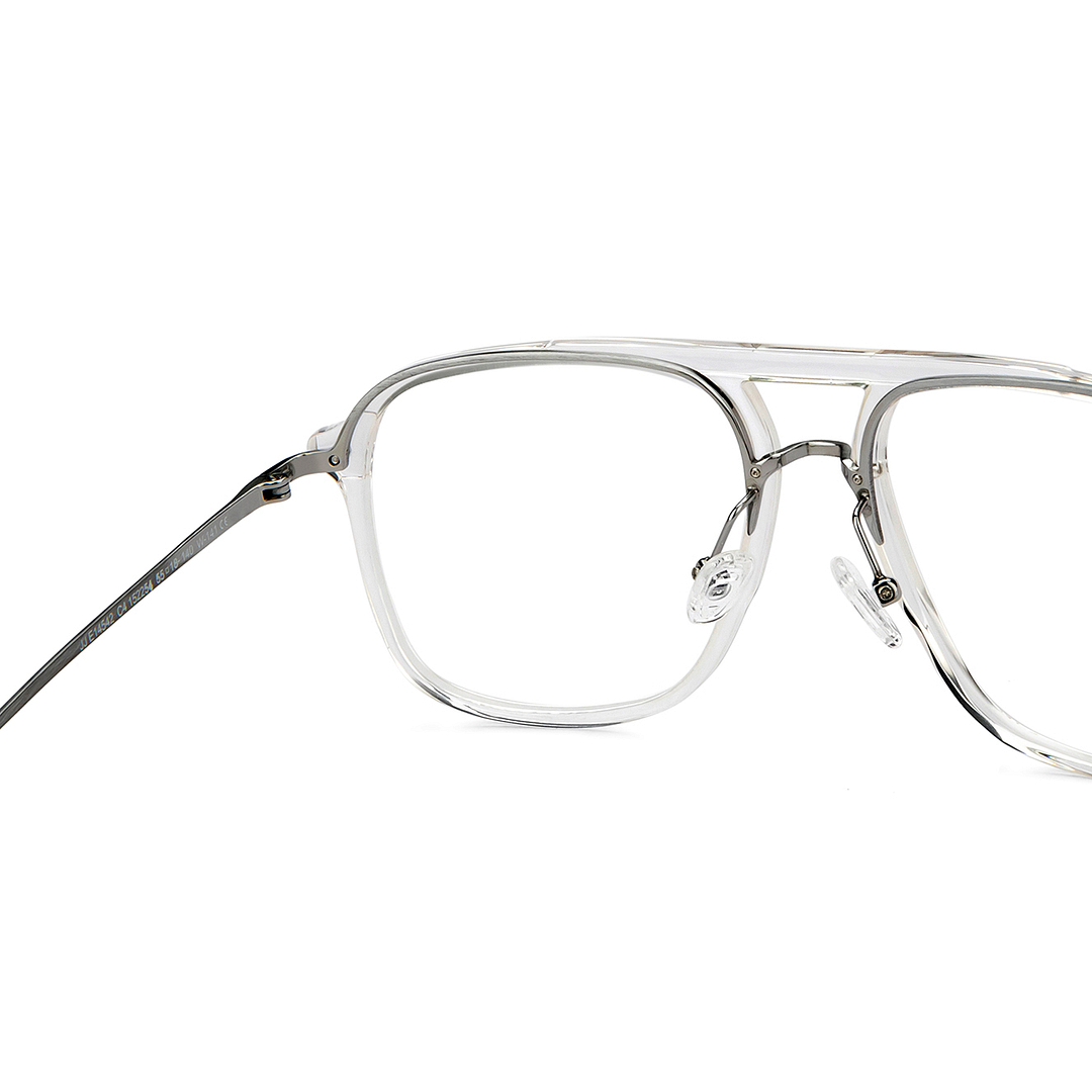 John Jacobs Online Crystal Transparent Full Rim Square right side