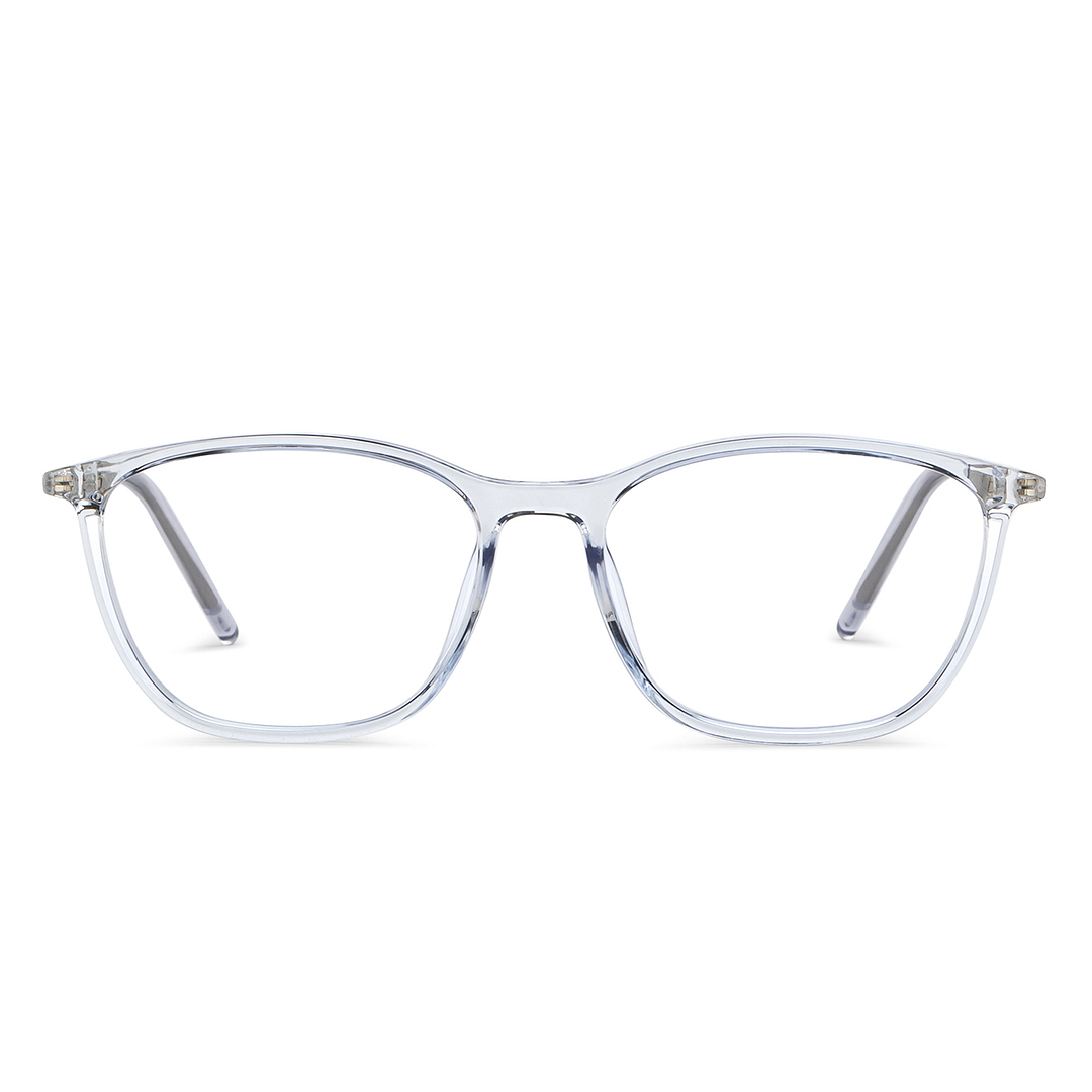 Transparent Silver Blue Full Rim Square John Jacobs TR Flex JJ