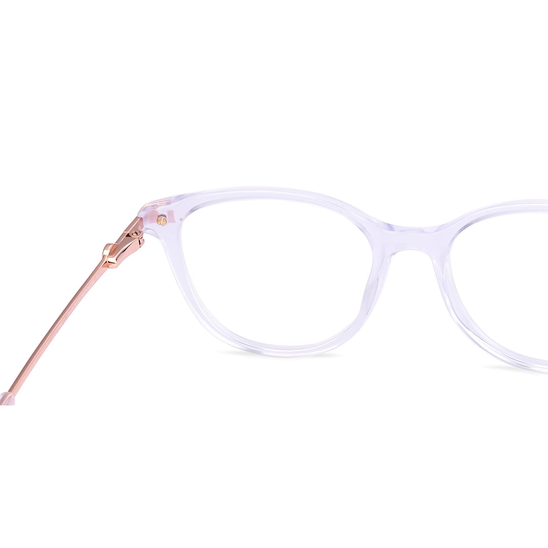 John Jacobs Blue Transparent Full Rim Cat Eye right side