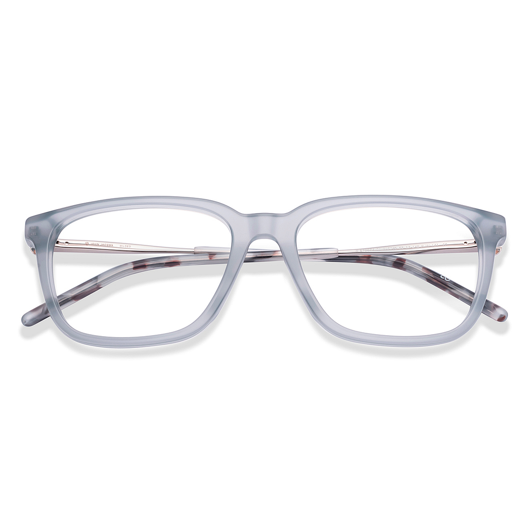 John Jacobs Blue Transparent Full Rim Square left side