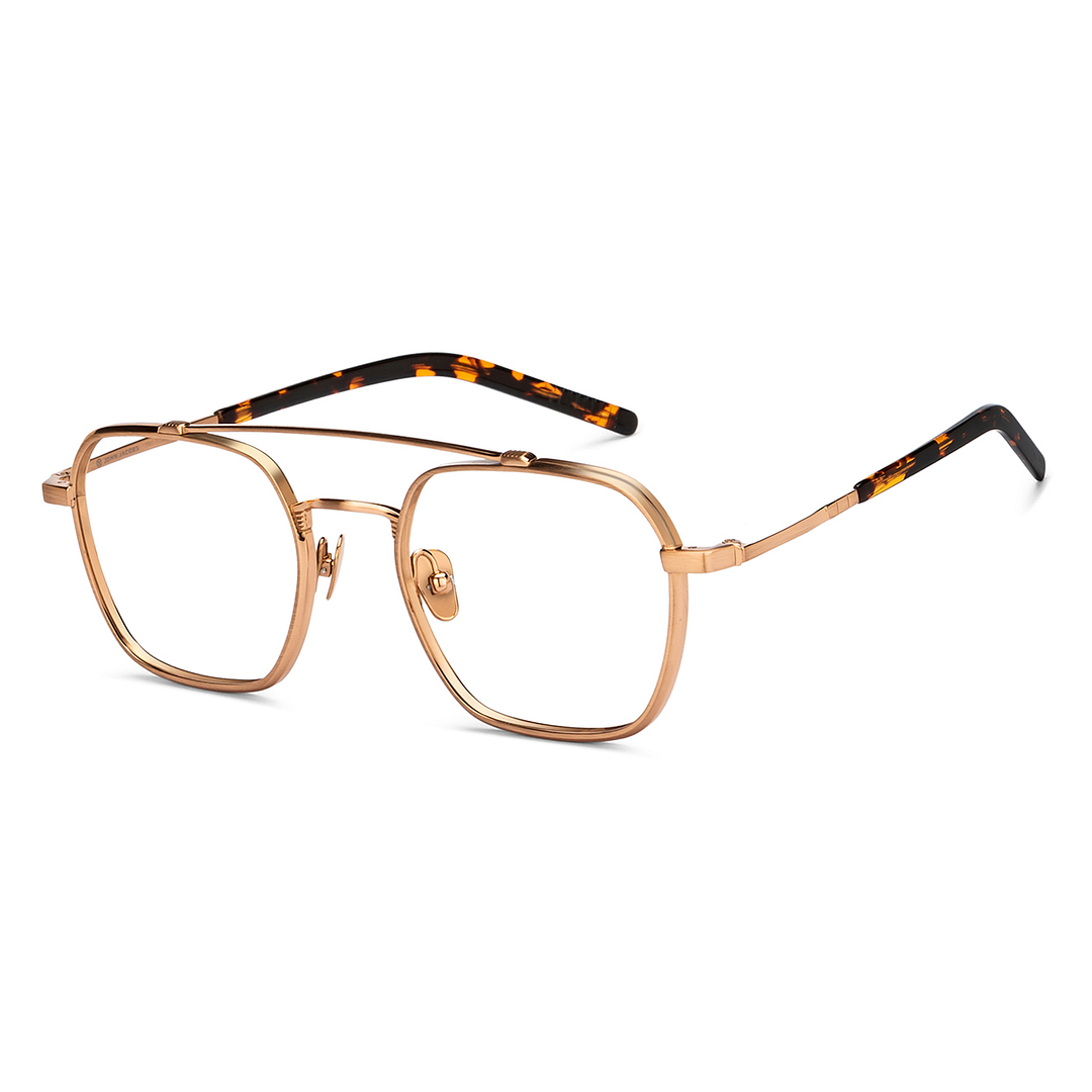 John Jacobs Online Gold Full Rim Geometric right side
