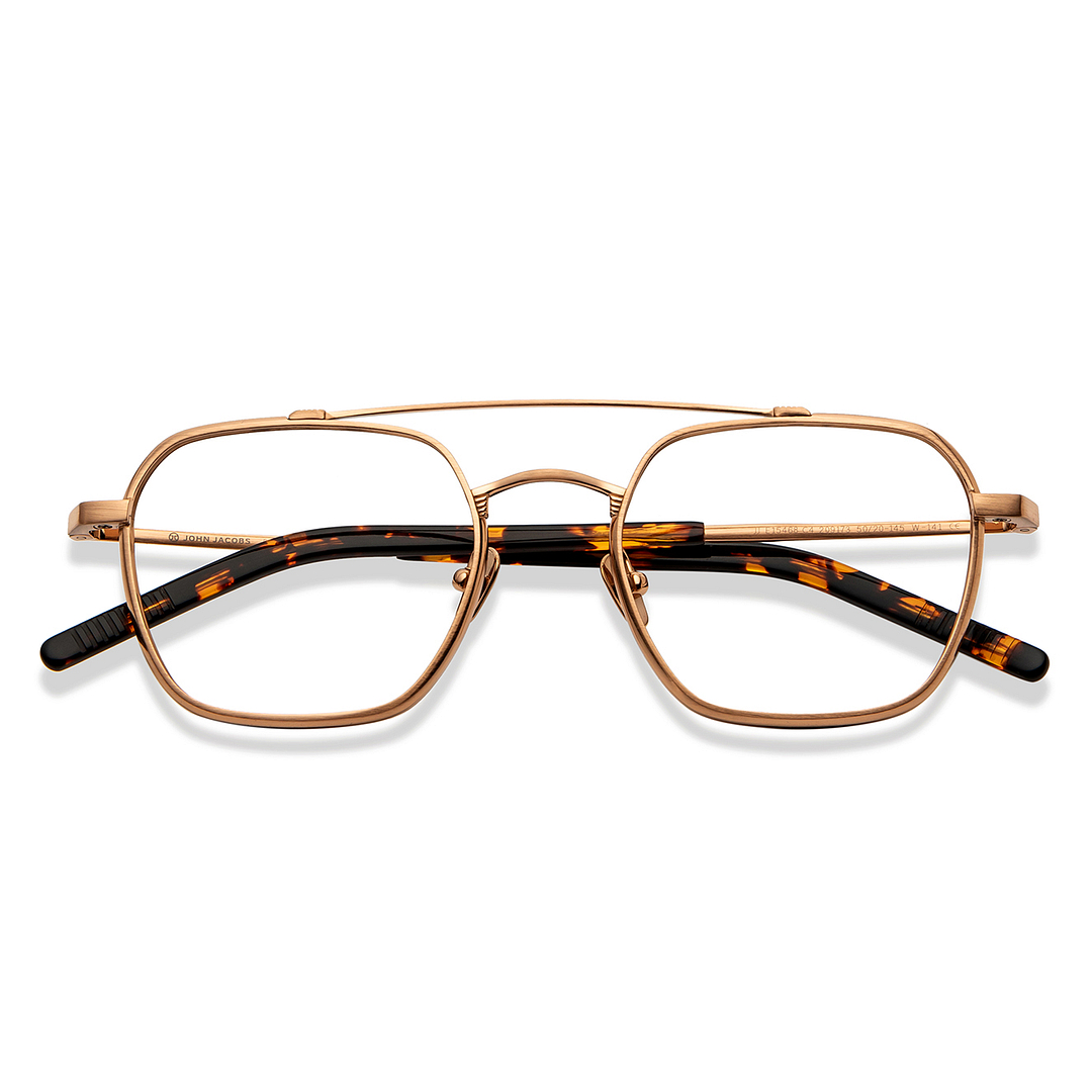 John Jacobs Online Gold Full Rim Geometric left side