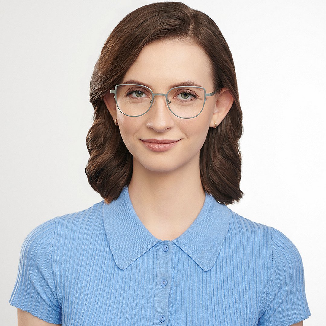 John Jacobs Online Light Green Full Rim Square left side