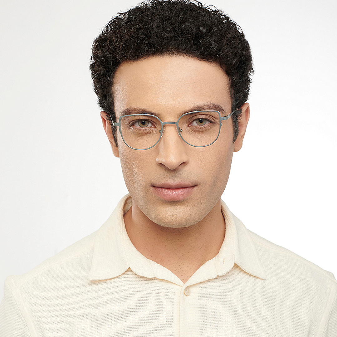 John Jacobs Online Light Green Full Rim Square left side