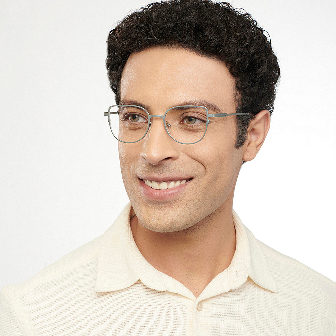 John Jacobs Online Light Green Full Rim Square right side