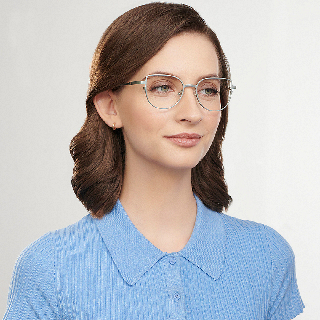 John Jacobs Online Light Green Full Rim Square right side