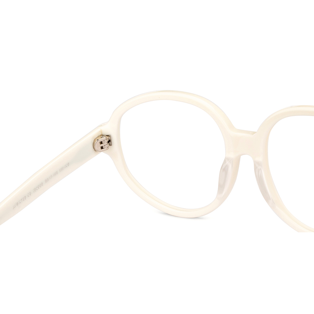 John Jacobs White Full Rim Round right side