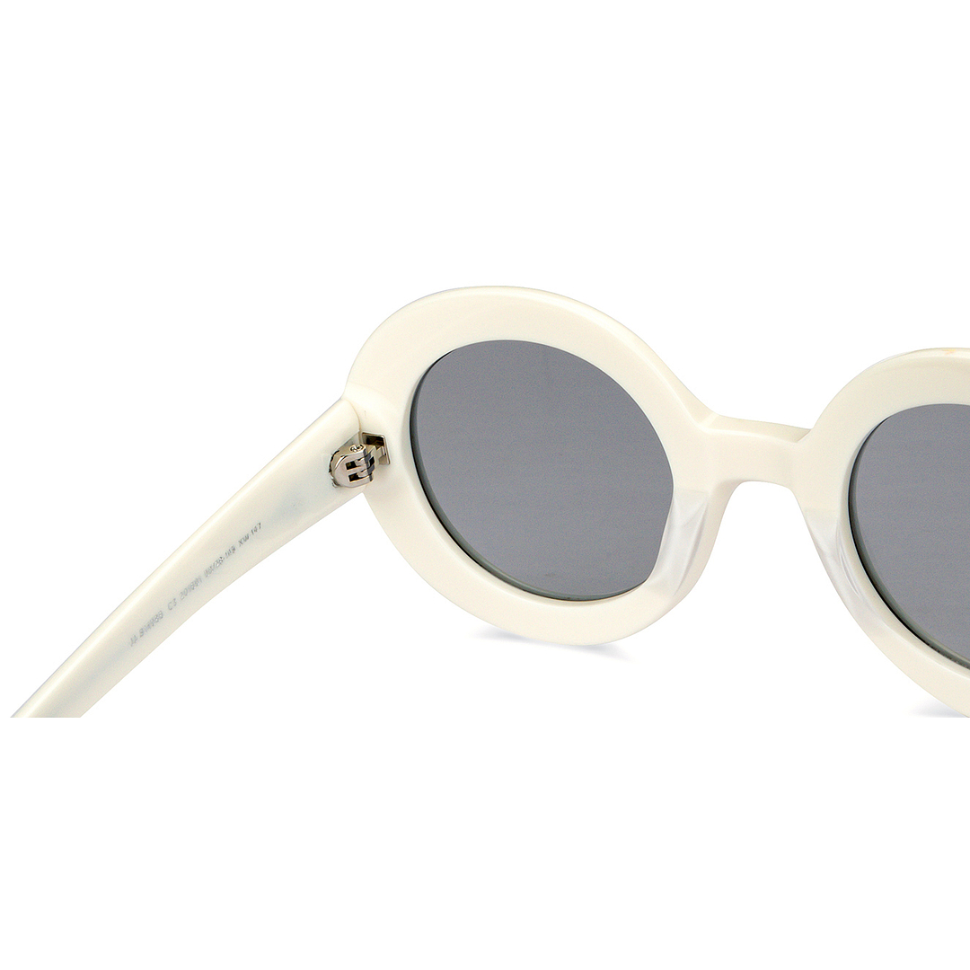 John Jacobs Online White Full Rim Round right side