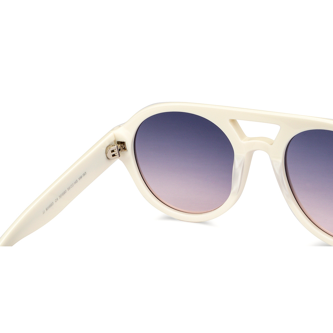 John Jacobs Online White Full Rim Round right side