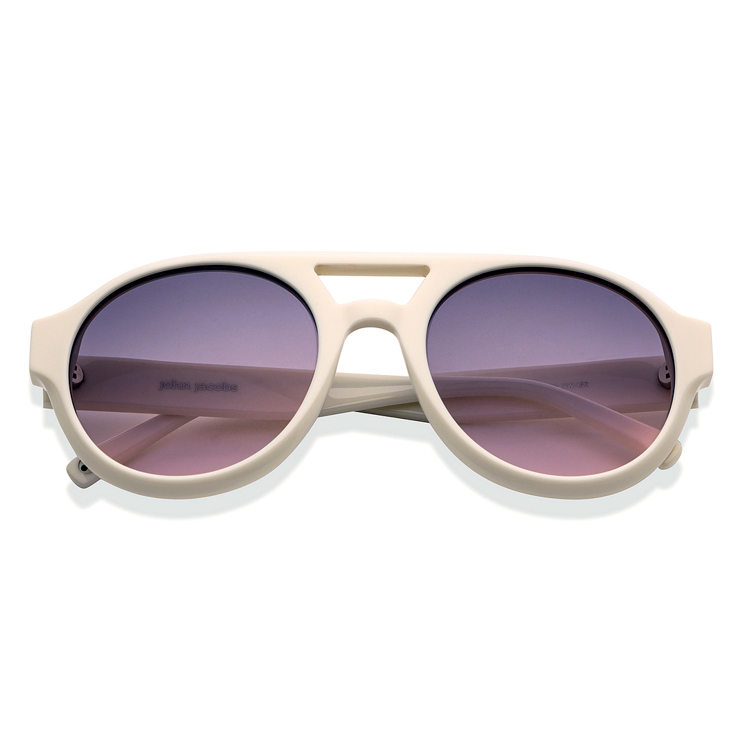 John Jacobs Online White Full Rim Round left side