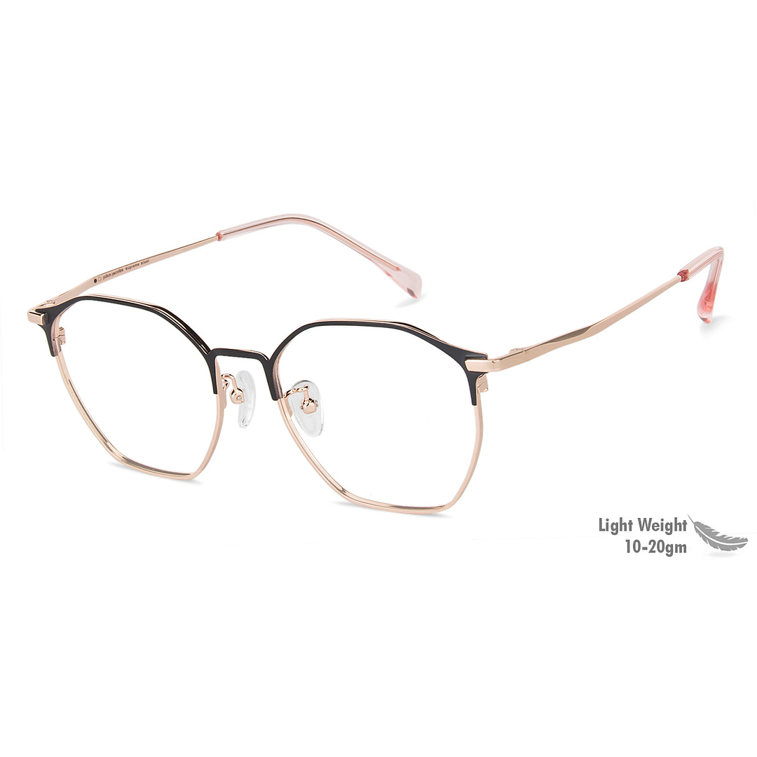 John Jacobs Gold Full Rim Clubmaster left side