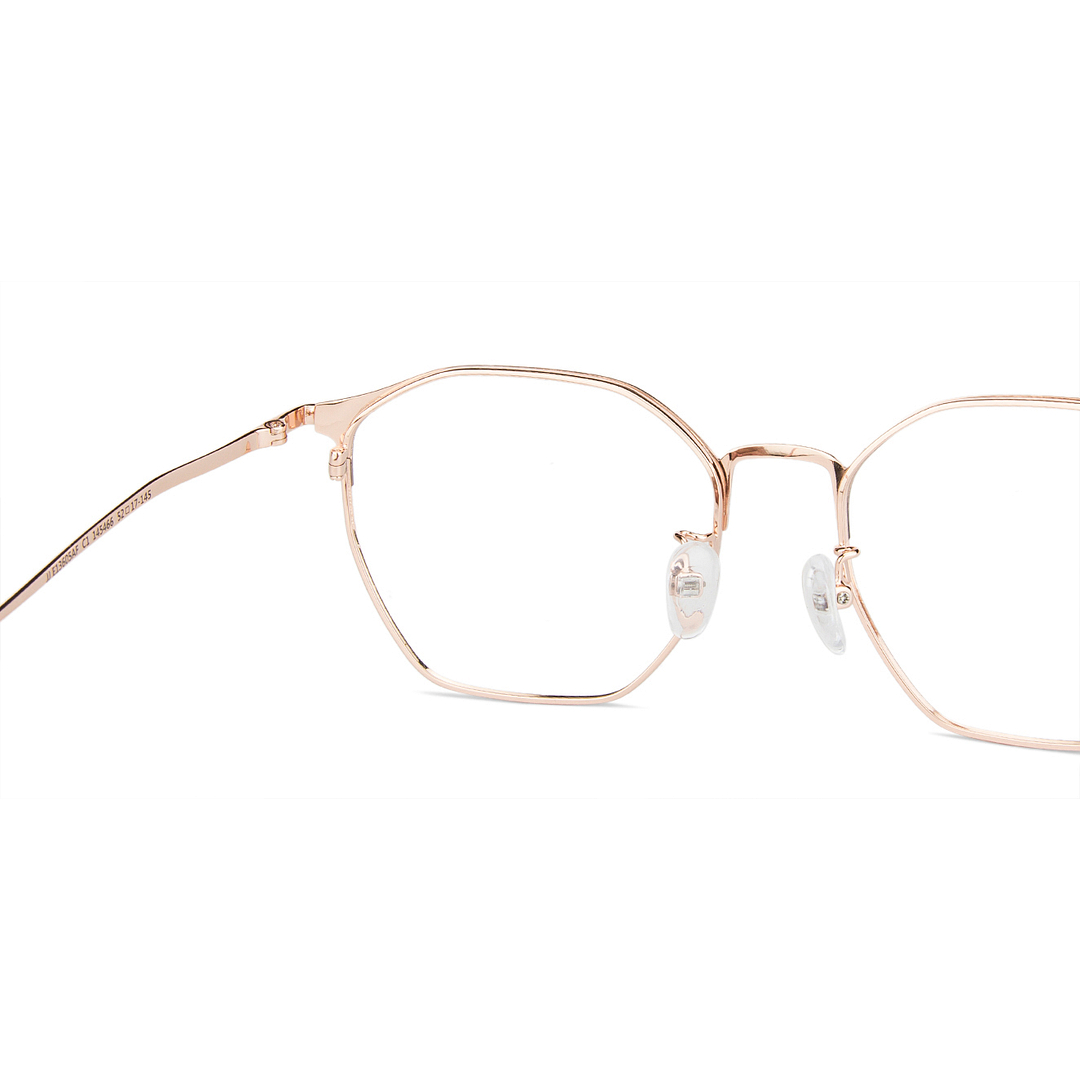 John Jacobs Gold Full Rim Clubmaster right side