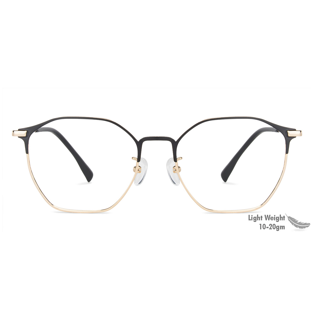 John Jacobs Gold Full Rim Clubmaster right side