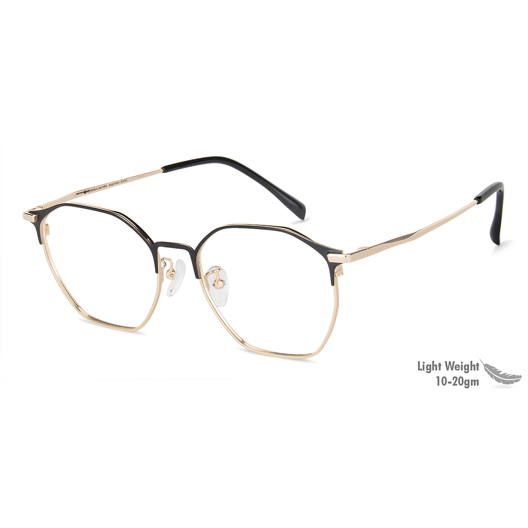 John Jacobs Gold Full Rim Clubmaster left side