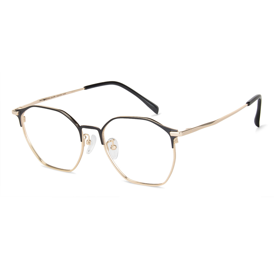 John Jacobs Gold Full Rim Clubmaster left side