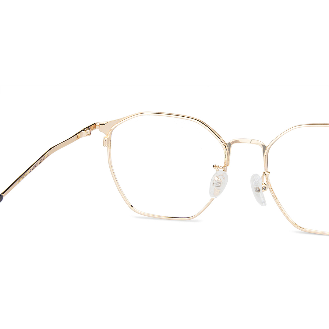 John Jacobs Gold Full Rim Clubmaster left side