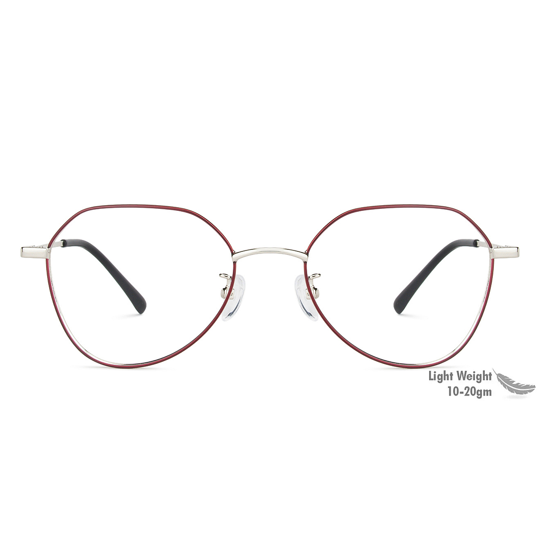 John Jacobs Online Silver Full Rim Hexagonal left side