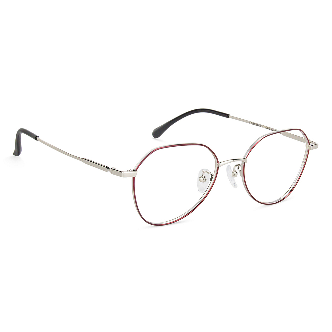 John Jacobs Online Silver Full Rim Hexagonal left side