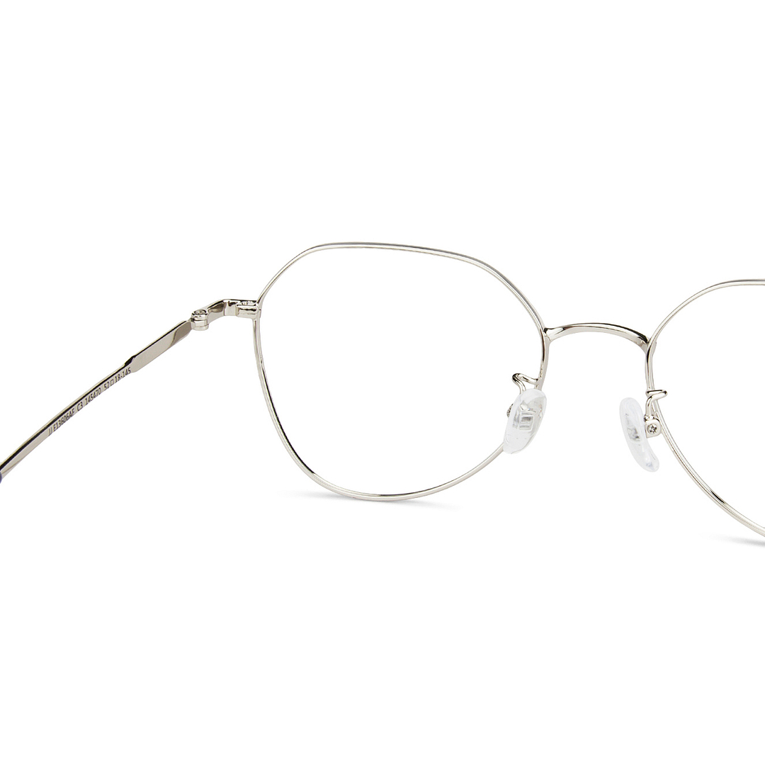 John Jacobs Online Silver Full Rim Hexagonal left side