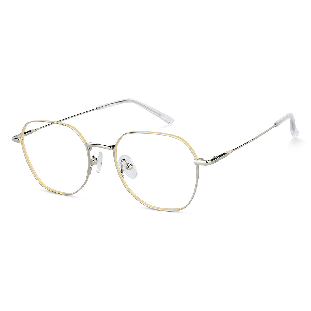 John Jacobs Online Silver Full Rim Geometric left side