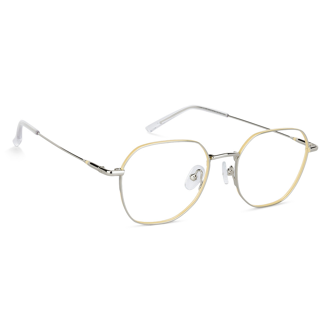 John Jacobs Online Silver Full Rim Geometric left side