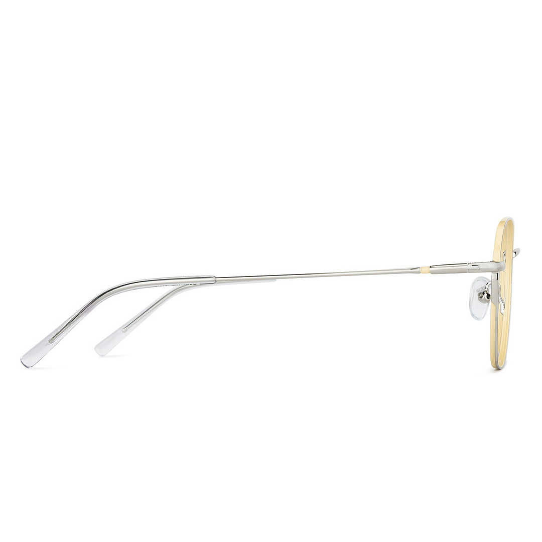 John Jacobs Online Silver Full Rim Geometric right side