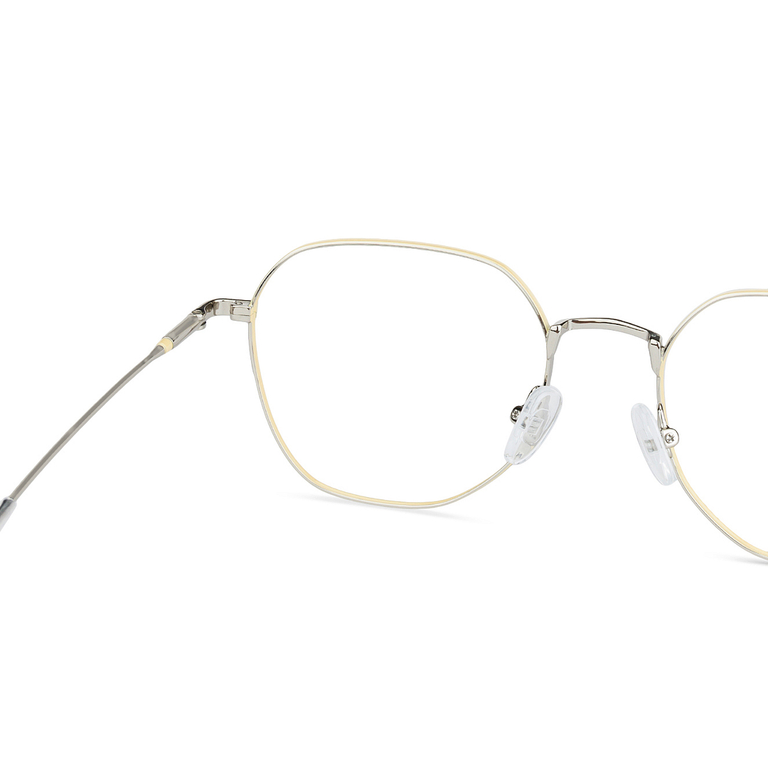 John Jacobs Online Silver Full Rim Geometric left side