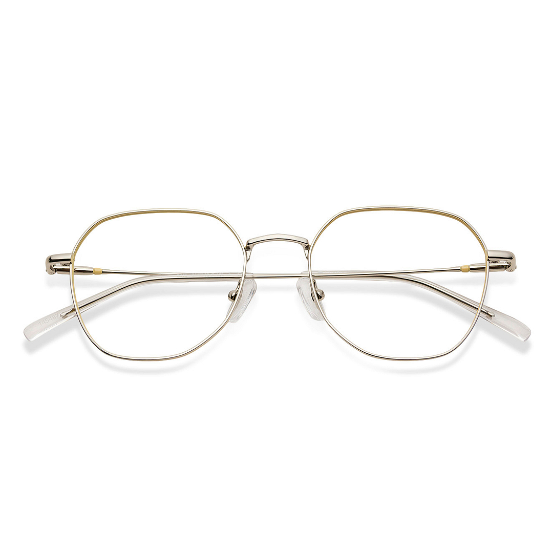 John Jacobs Online Silver Full Rim Geometric right side