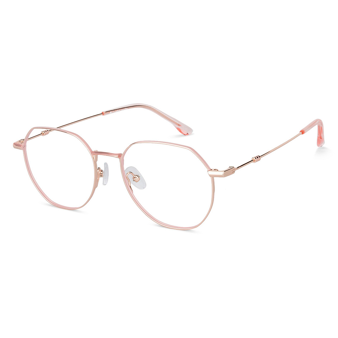 John Jacobs Online Rose Gold Full Rim Geometric left side