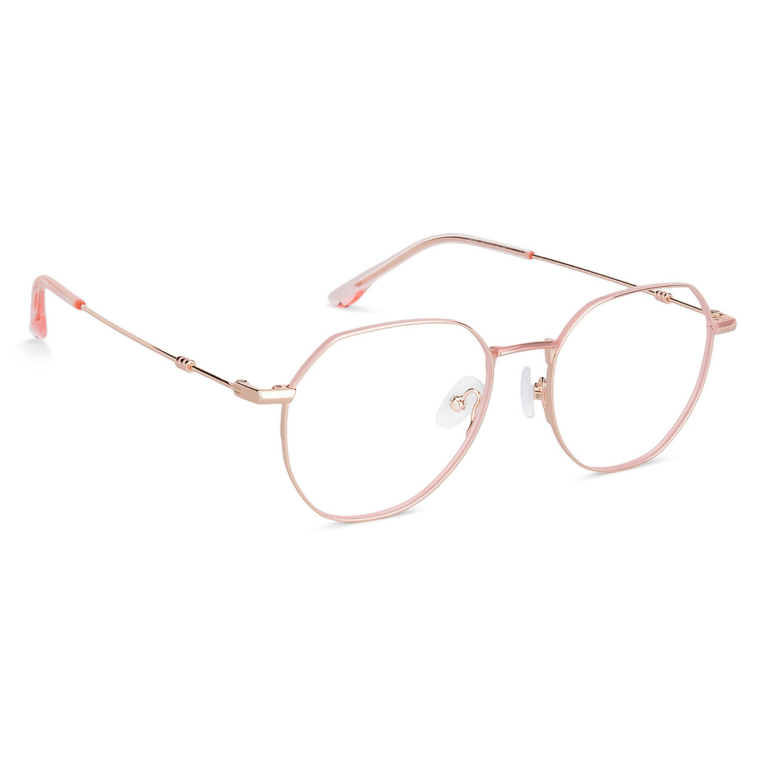 John Jacobs Online Rose Gold Full Rim Geometric left side