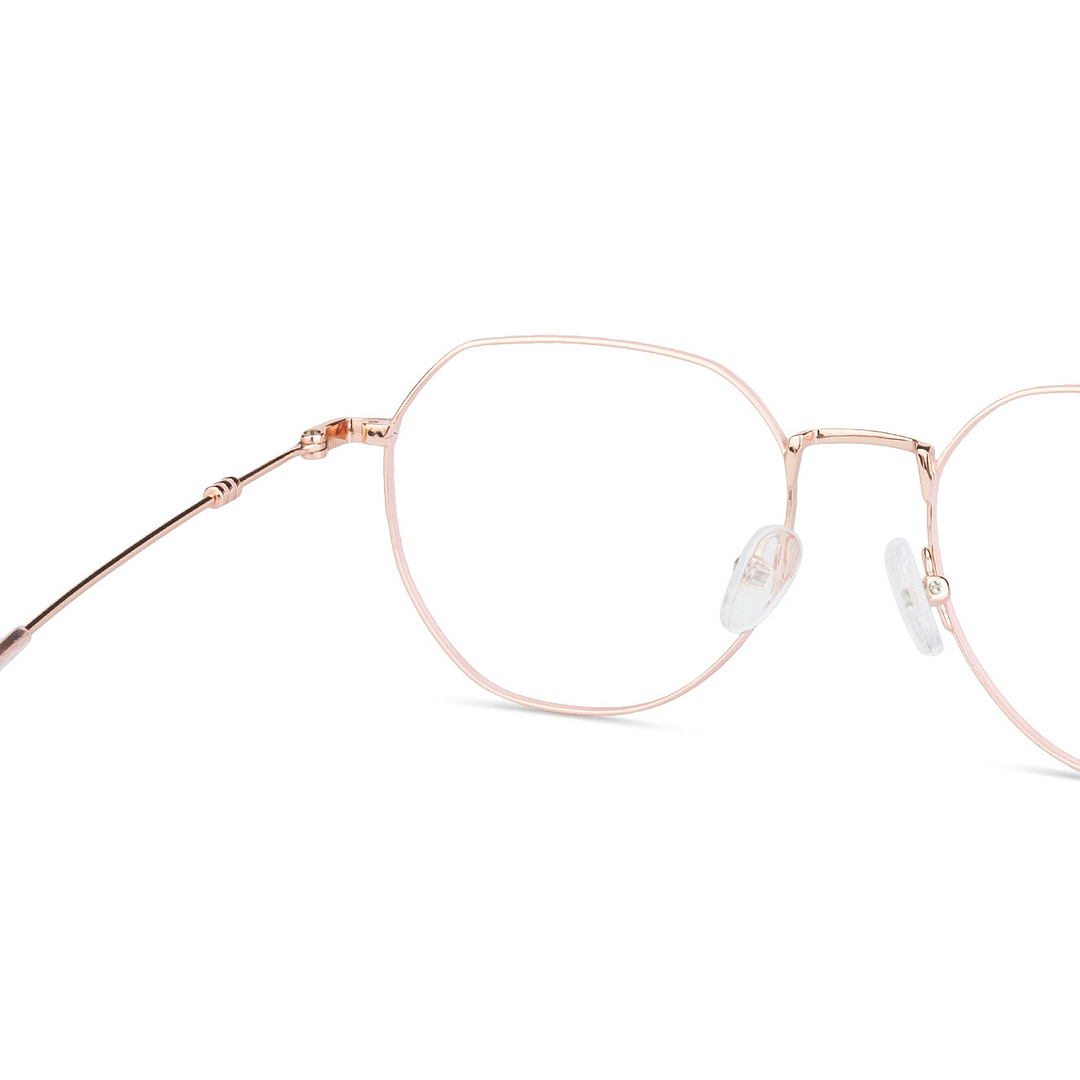 John Jacobs Online Rose Gold Full Rim Geometric left side