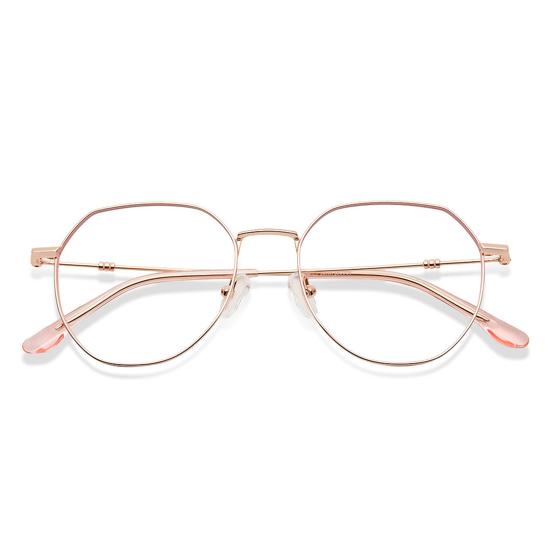 John Jacobs Online Rose Gold Full Rim Geometric right side