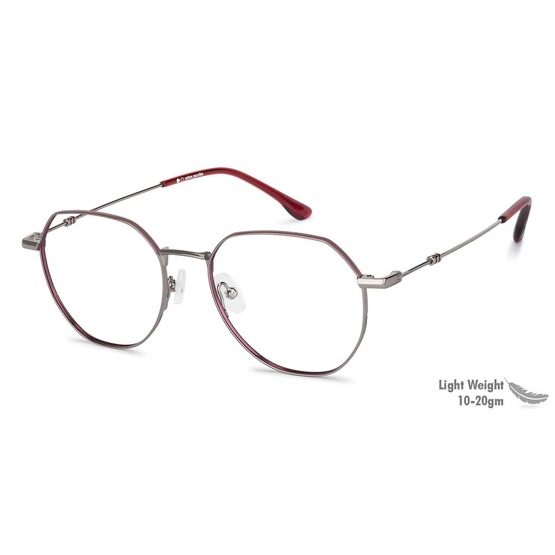 John Jacobs Online Mid Gunmetal Full Rim Hexagonal right side