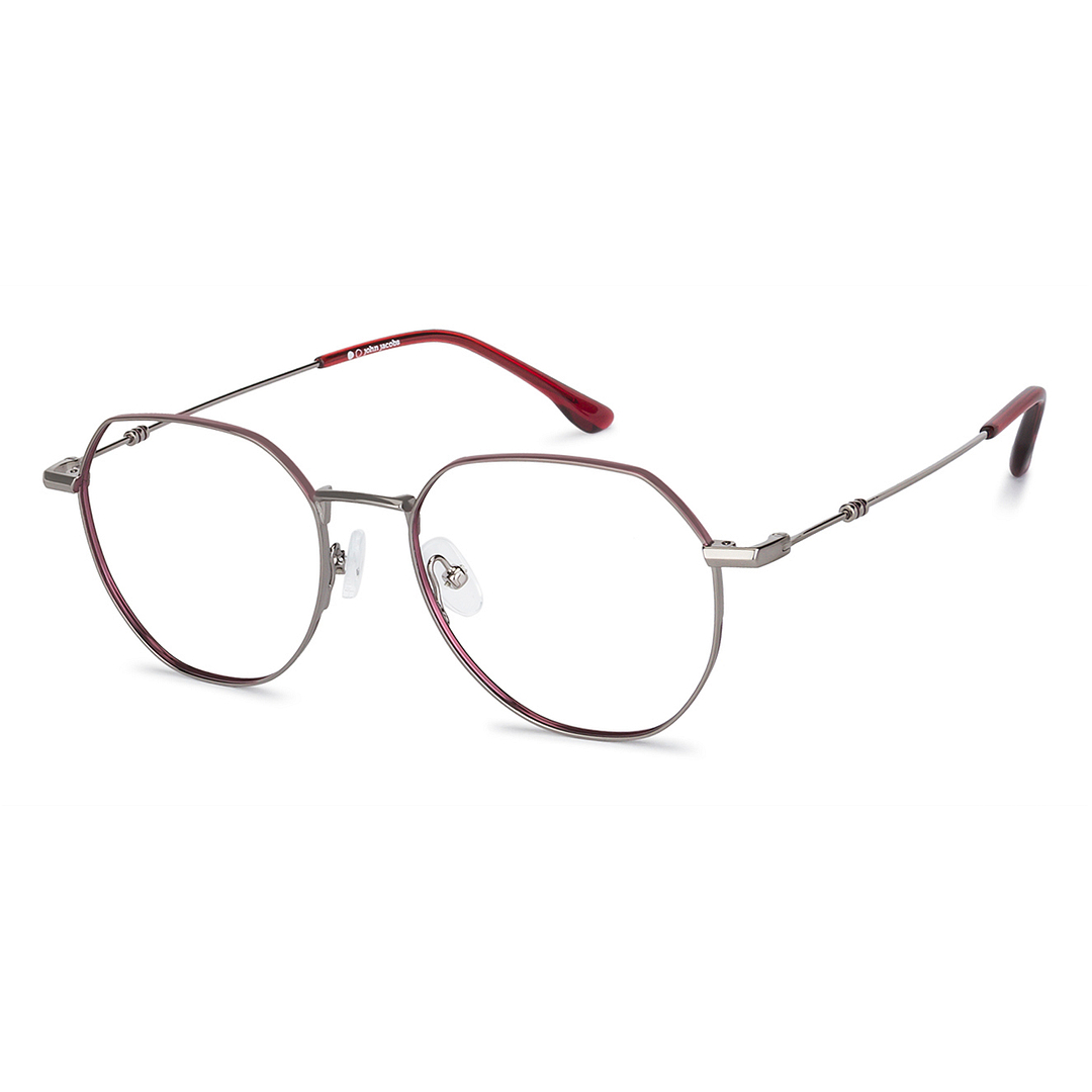 John Jacobs Online Mid Gunmetal Full Rim Hexagonal right side