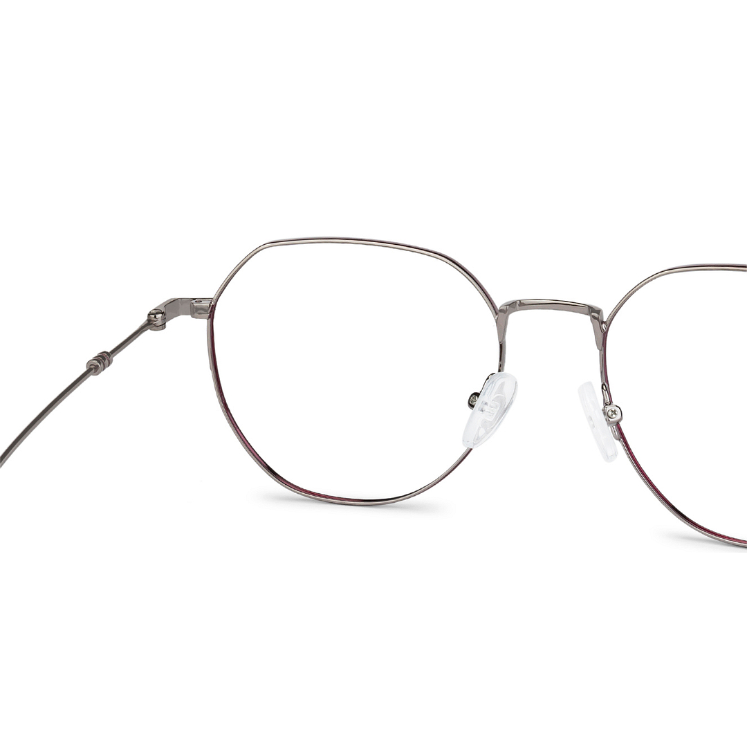 John Jacobs Online Mid Gunmetal Full Rim Hexagonal right side