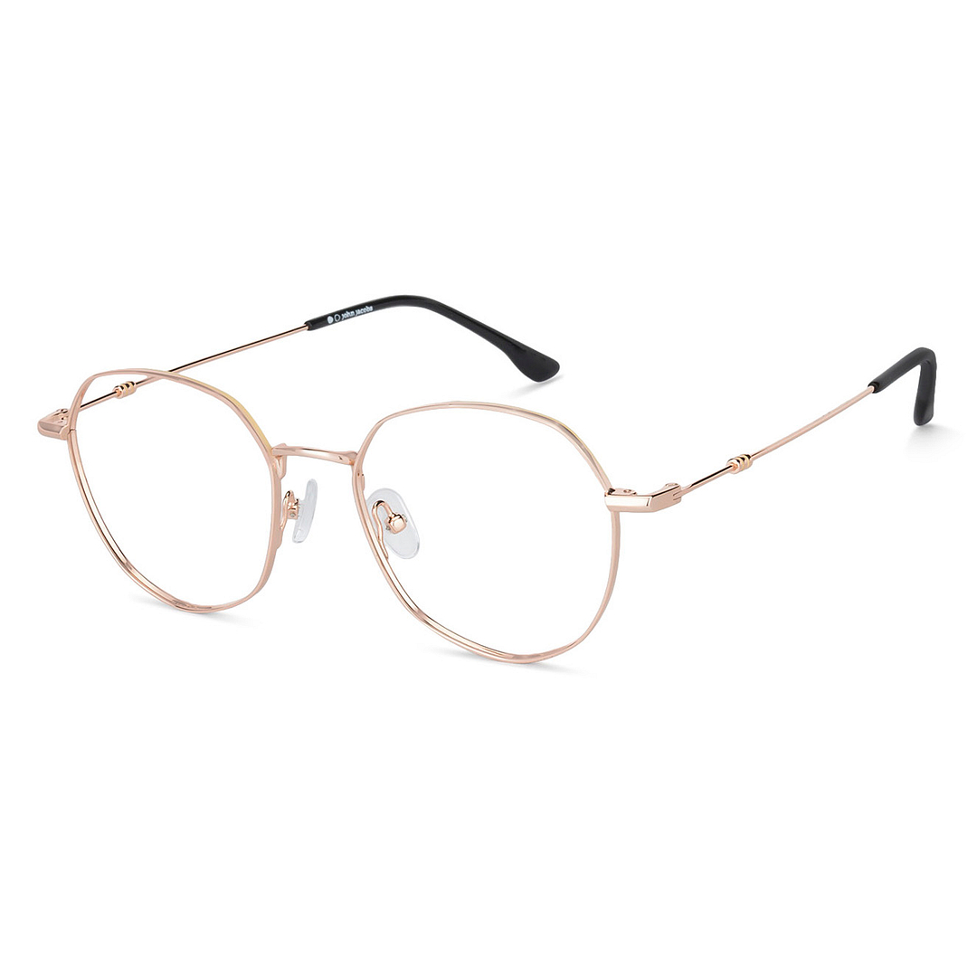 John Jacobs Gold Full Rim Geometric right side