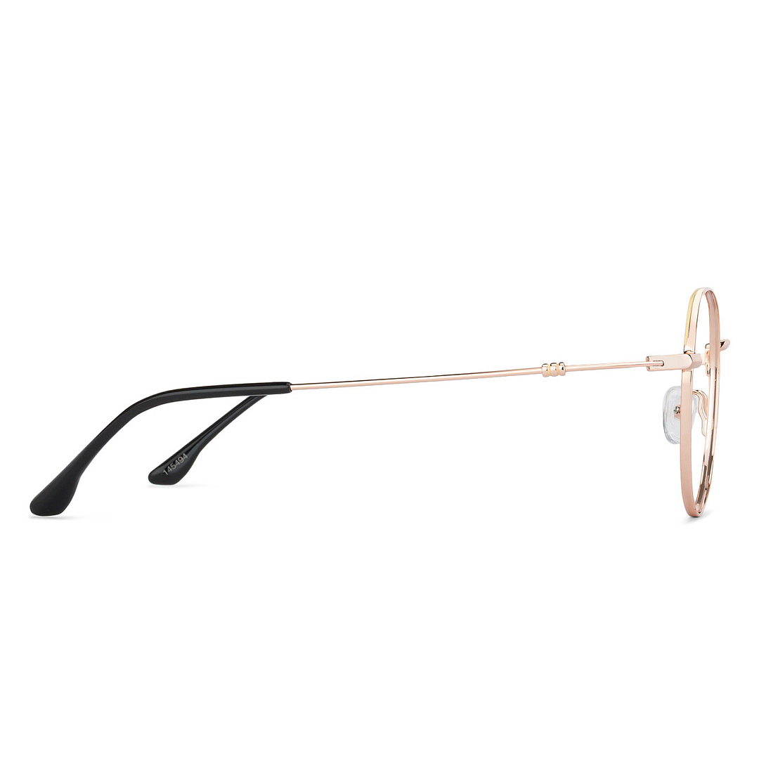 John Jacobs Gold Full Rim Geometric left side