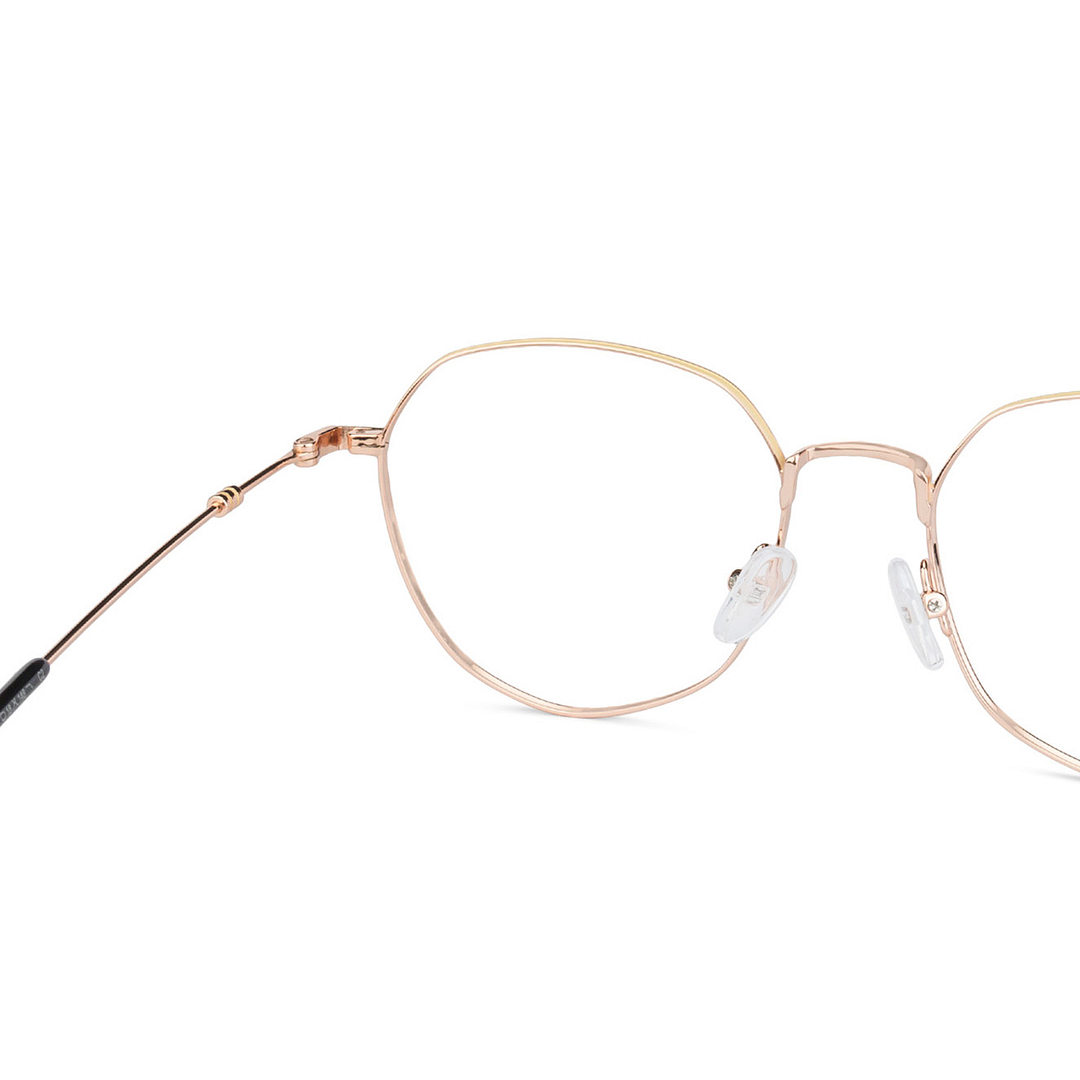 John Jacobs Gold Full Rim Geometric right side