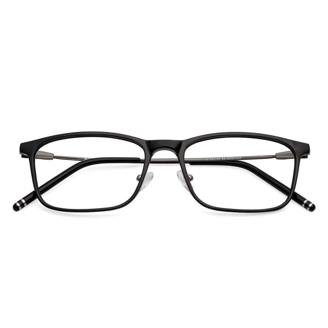 John Jacobs Black Full Rim Rectangle right side